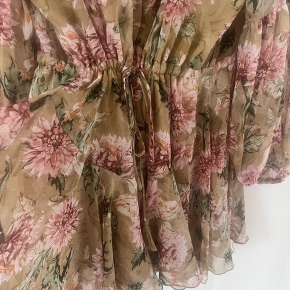 Aakaa Floral Print Women's Dress - Green and Pink - Picture 6 of 13